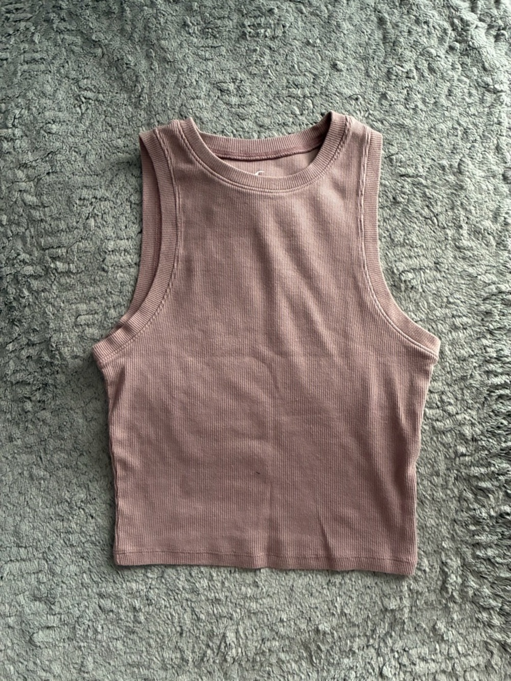Hollister Dusty Mauve Ribbed Crop Tank